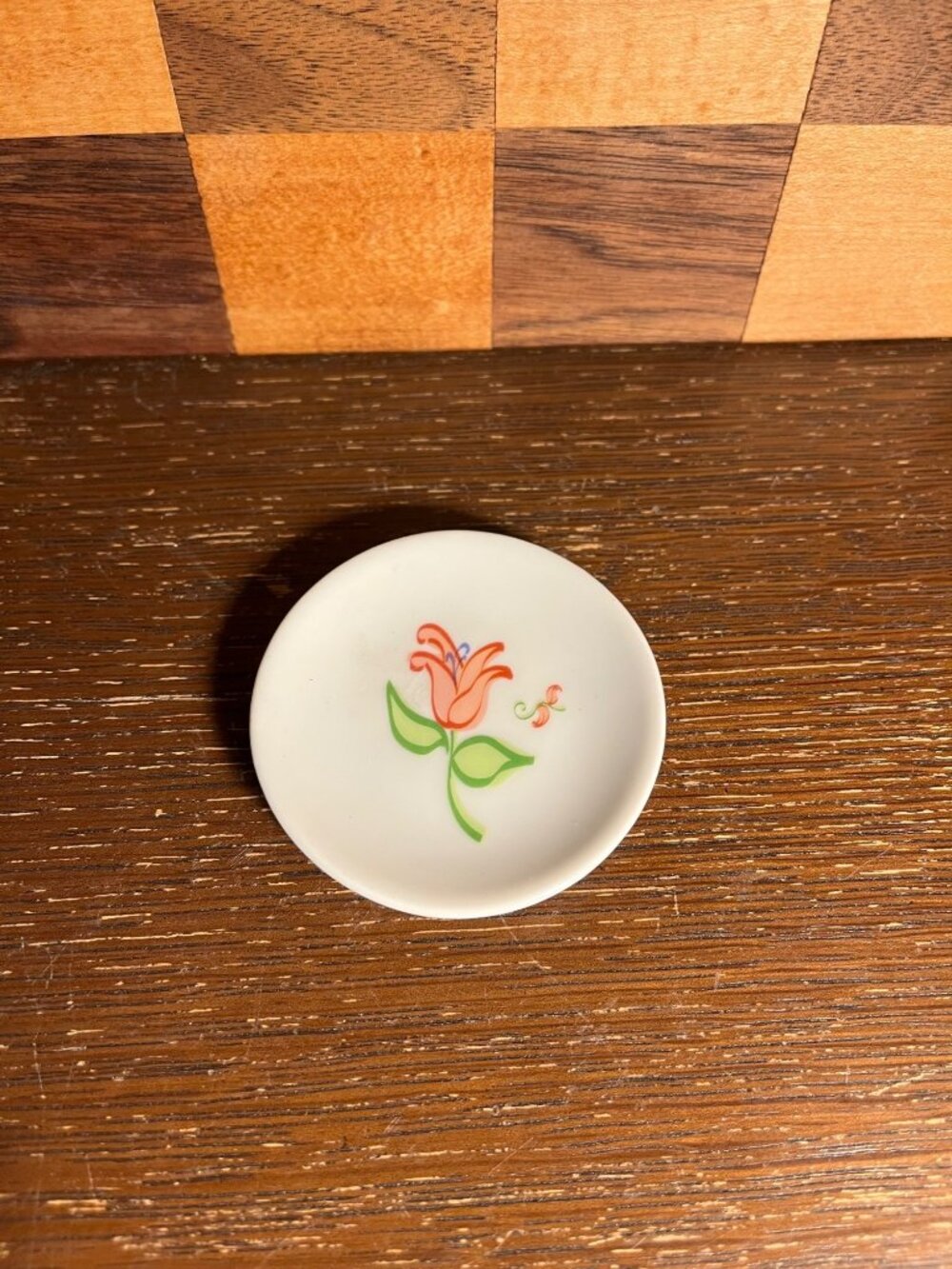 Small Porcelain Toy-smith Floral Butter Pat Size Plate A353